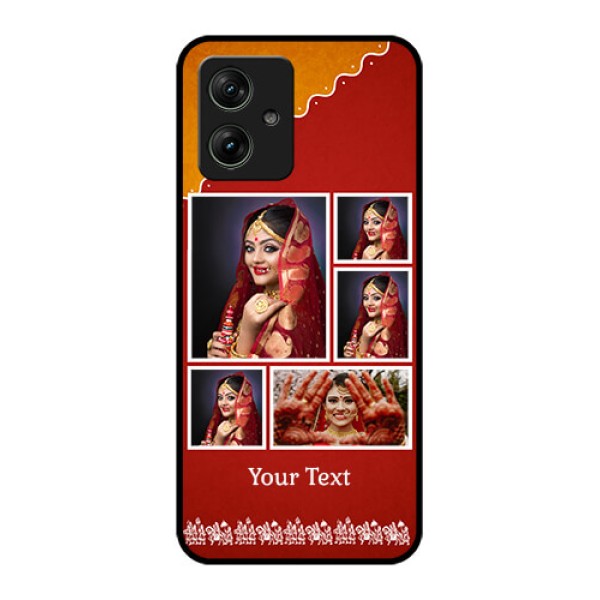 Motorola G54 5G Custom Glass Phone Case - Wedding Pic Upload Design