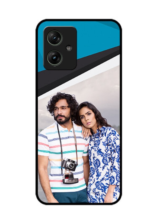 Motorola G54 5G Custom Glass Phone Case - Simple Pattern Photo Upload Design