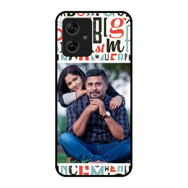 Motorola G54 5G Custom Glass Phone Case - Alphabet Design