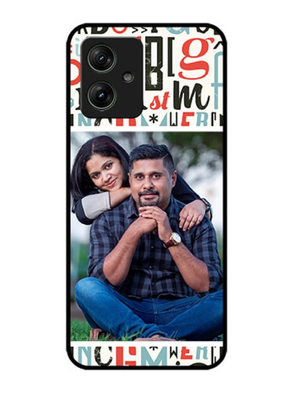 Custom Motorola G54 5G Custom Glass Phone Case - Alphabet Design