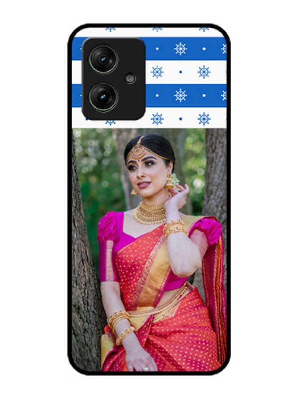 Custom Motorola G54 5G Custom Glass Phone Case - Snow Pattern Design