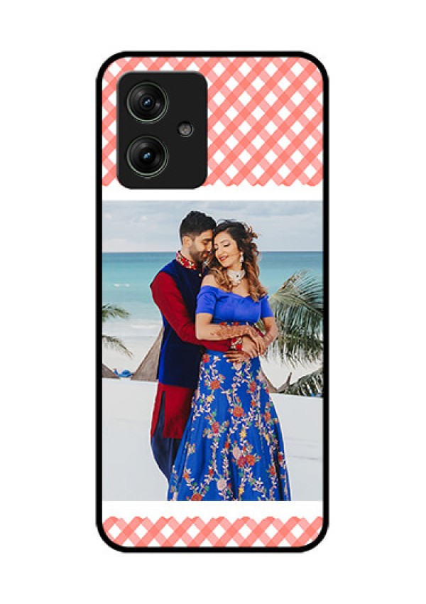 Motorola G54 5G Custom Glass Phone Case - Pink Pattern Design