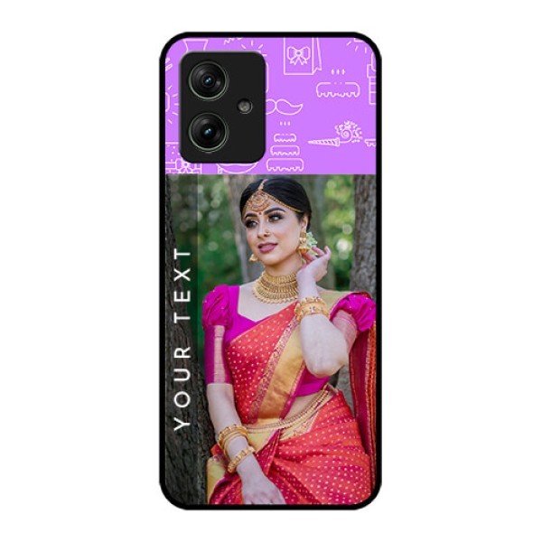Motorola G54 5G Custom Glass Phone Case - Birthday Icons Design