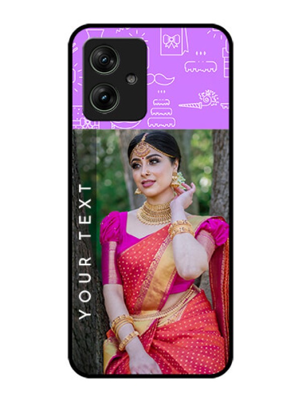 Custom Motorola G54 5G Custom Glass Phone Case - Birthday Icons Design