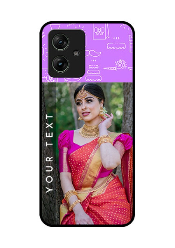 Motorola G54 5G Custom Glass Phone Case - Birthday Icons Design