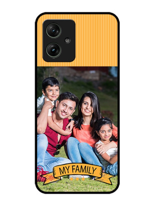 Custom Motorola G54 5G Custom Glass Phone Case - My Family Design