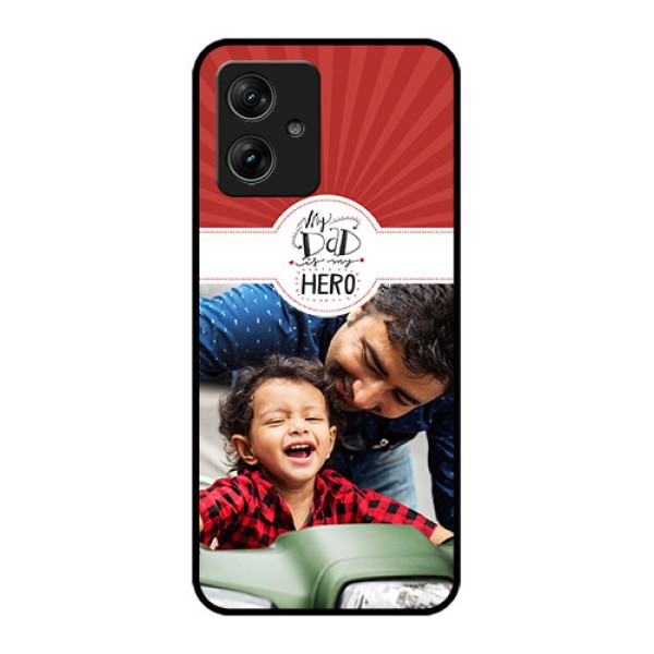 Motorola G54 5G Custom Glass Phone Case - My Dad Hero Design