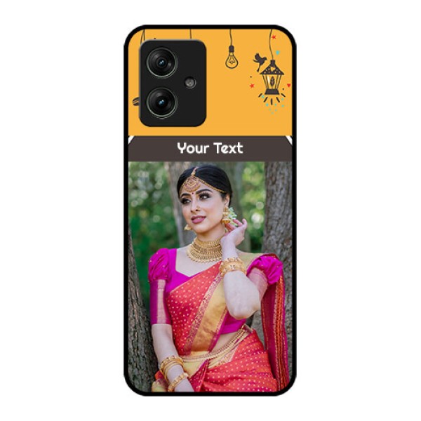 Motorola G54 5G Custom Glass Phone Case - With Family Picture And Icons Motorola G54 5G Custom Glass Phone Case - With Family Picture And Icons