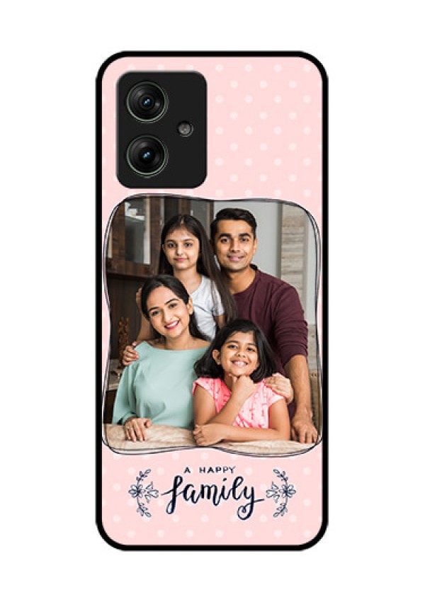 Motorola G54 5G Custom Glass Phone Case - Family With Dots Design