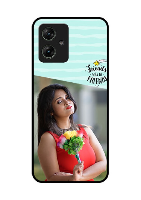Motorola G54 5G Custom Glass Phone Case - Friends Picture Icon Design