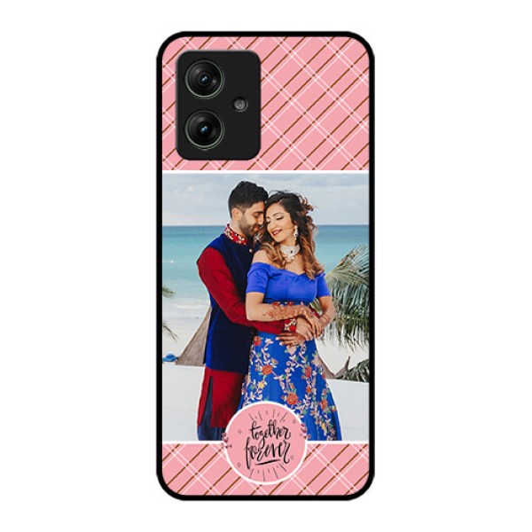 Motorola G54 5G Custom Glass Phone Case - Together Forever Design Motorola G54 5G Custom Glass Phone Case - Together Forever Design
