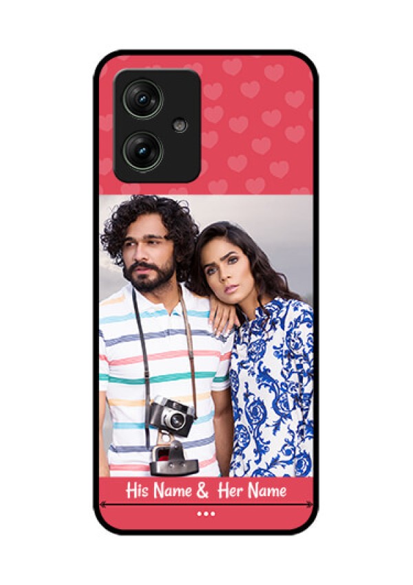 Motorola G54 5G Custom Glass Phone Case - Simple Love Design