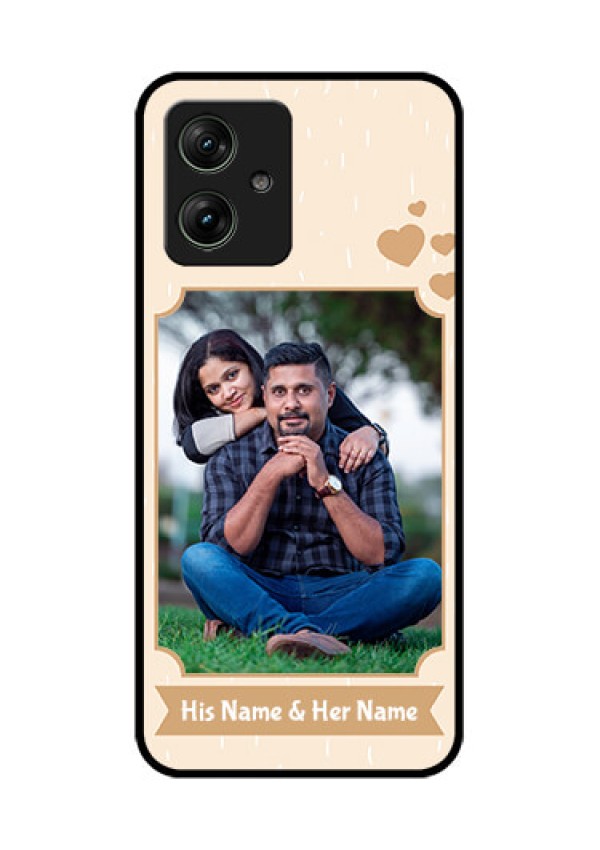 Motorola G54 5G Custom Glass Phone Case - With Confetti Love Design