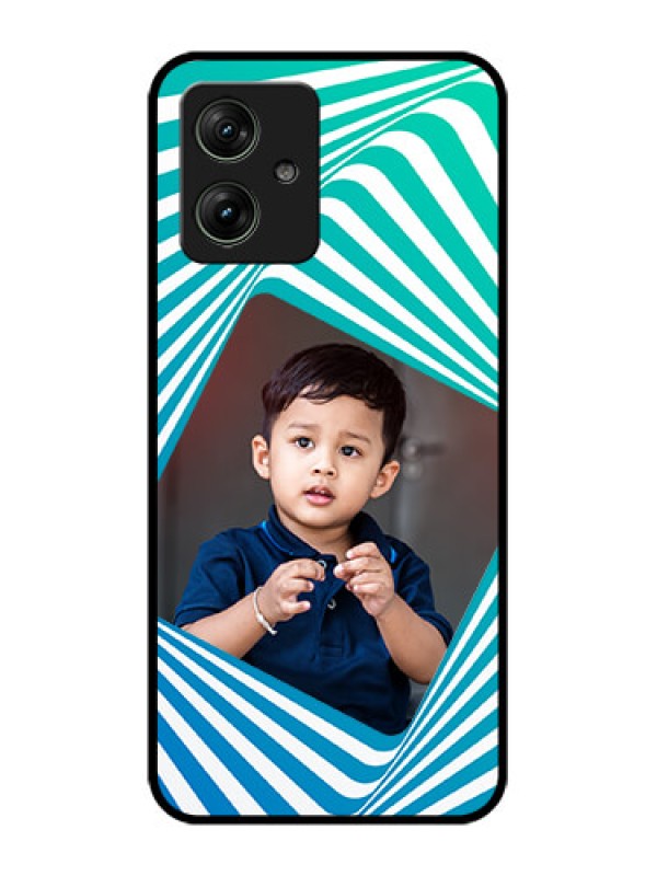 Custom Motorola G54 5G Custom Glass Phone Case - Abstract Spiral Design