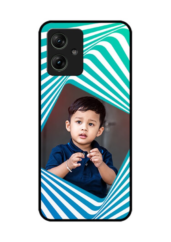Motorola G54 5G Custom Glass Phone Case - Abstract Spiral Design