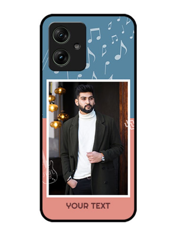 Custom Motorola G54 5G Custom Glass Phone Case - With Color Musical Note Design