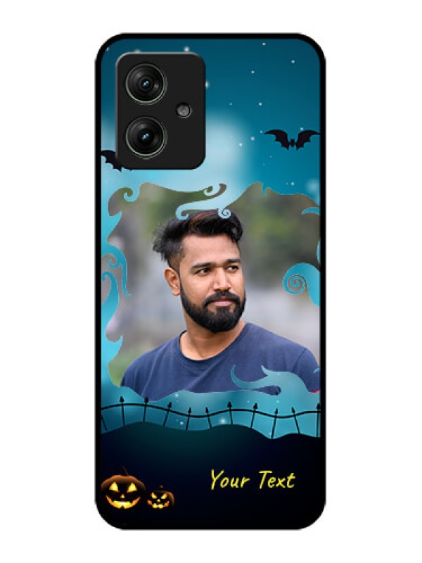 Custom Motorola G54 5G Custom Glass Phone Case - Halloween Frame Design