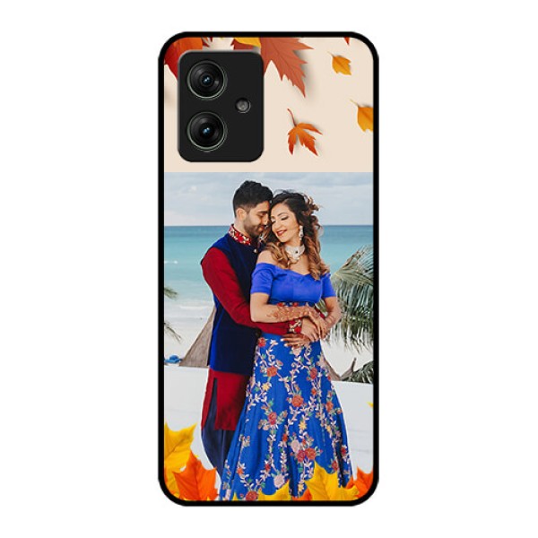 Motorola G54 5G Custom Glass Phone Case - Autumn Maple Leaves Design Motorola G54 5G Custom Glass Phone Case - Autumn Maple Leaves Design