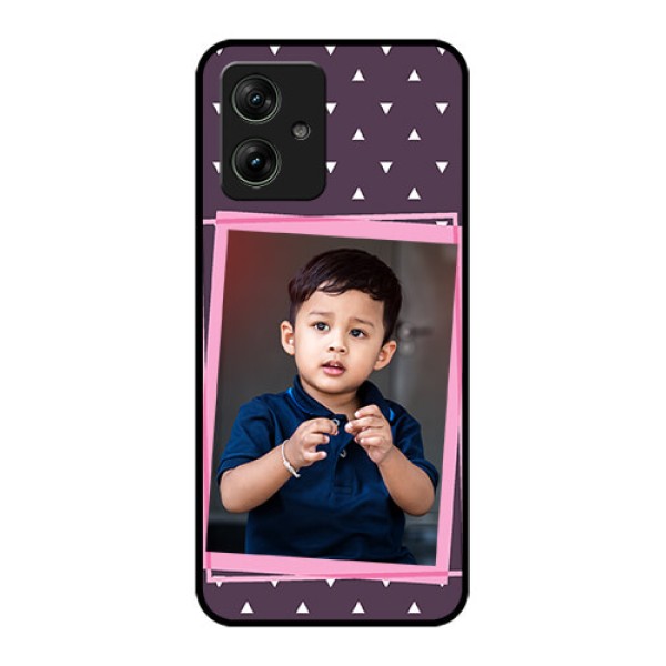 Motorola G54 5G Custom Glass Phone Case - Triangle Pattern Dotted Design Motorola G54 5G Custom Glass Phone Case - Triangle Pattern Dotted Design