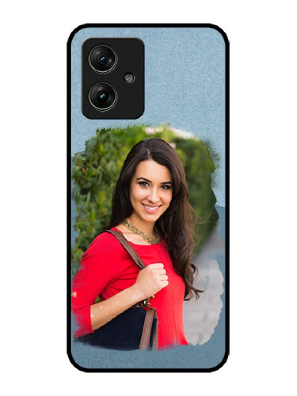 Custom Motorola G54 5G Custom Glass Phone Case - Grunge Line Art Design