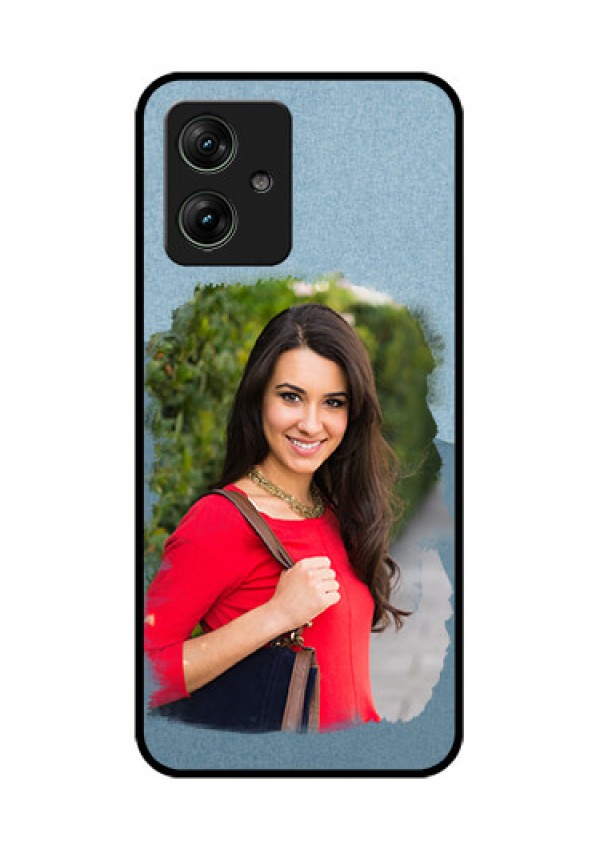 Motorola G54 5G Custom Glass Phone Case - Grunge Line Art Design