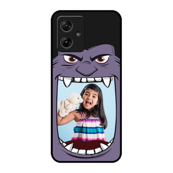 Motorola G54 5G Custom Glass Phone Case - Angry Monster Design