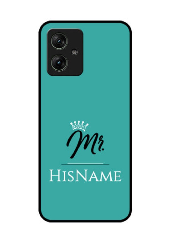 Motorola G54 5G Custom Glass Phone Case - Mr With Name Design