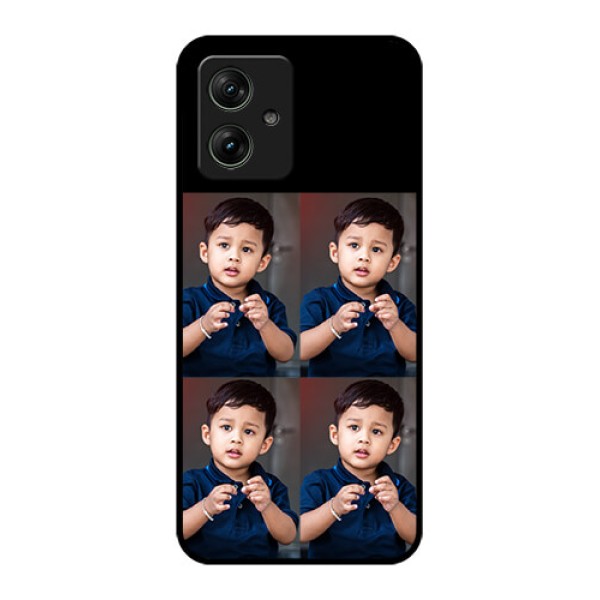 Motorola G54 5G Custom Glass Phone Case - 4 Image Holder Design Motorola G54 5G Custom Glass Phone Case - 4 Image Holder Design