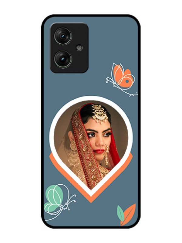 Custom Motorola G54 5G Custom Glass Phone Case - Droplet Butterflies Design