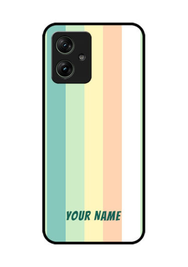 Motorola G54 5G Custom Glass Phone Case - Multi - Colour Stripes Design