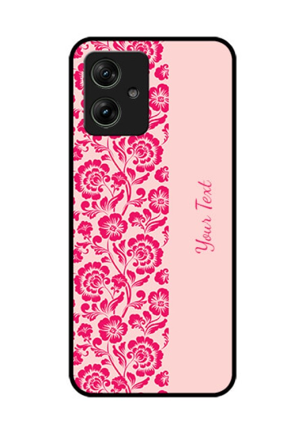 Motorola G54 5G Custom Glass Phone Case - Attractive Floral Pattern Design