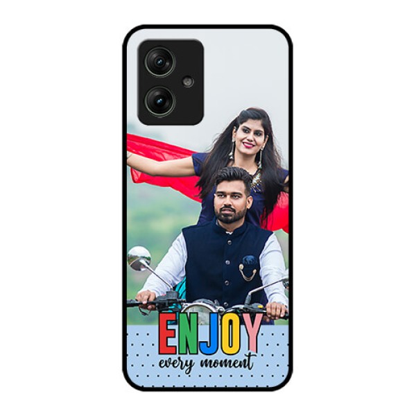 Motorola G54 5G Custom Glass Phone Case - Enjoy Every Moment Design Motorola G54 5G Custom Glass Phone Case - Enjoy Every Moment Design