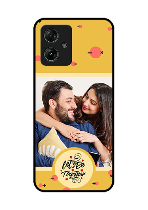 Motorola G54 5G Custom Glass Phone Case - Lets Be Together Design