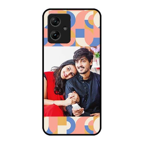 Motorola G54 5G Custom Glass Phone Case - Semi - Circle Maze Pattern Design