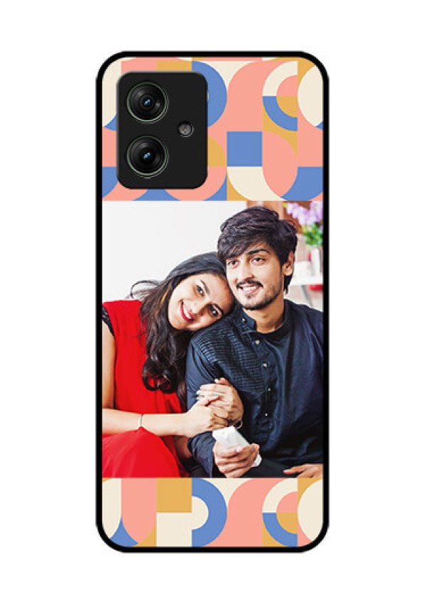 Motorola G54 5G Custom Glass Phone Case - Semi - Circle Maze Pattern Design