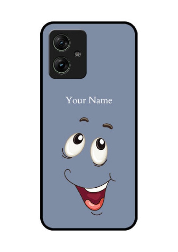 Motorola G54 5G Custom Glass Phone Case - Laughing Cartoon Face Design