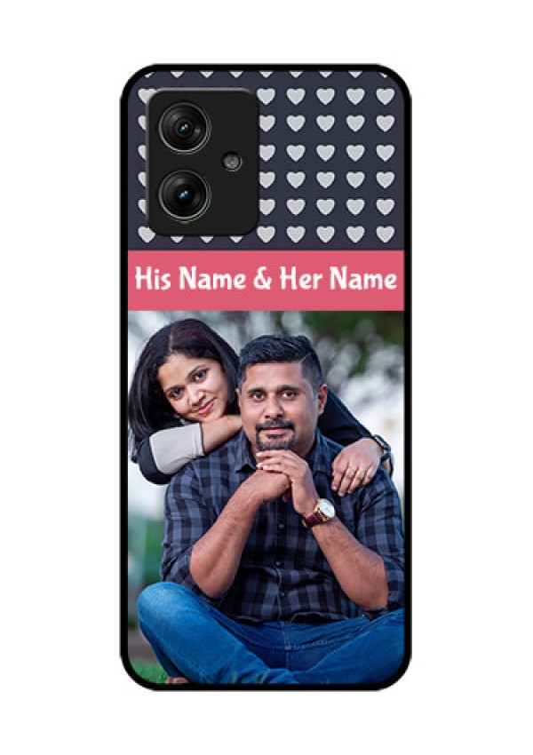 Motorola G64 5G Custom Glass Phone Case - Love Symbols Design