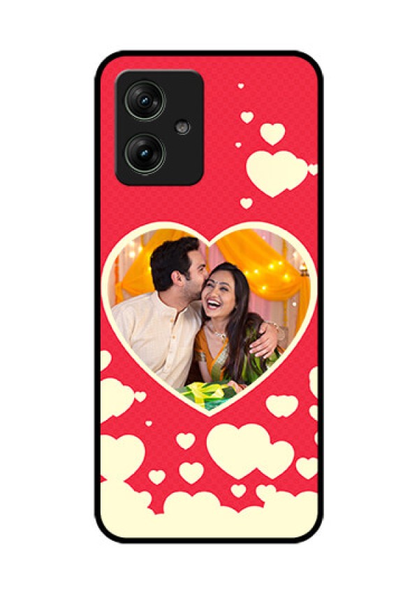 Motorola G64 5G Custom Glass Phone Case - Love Symbols Phone Cover Design
