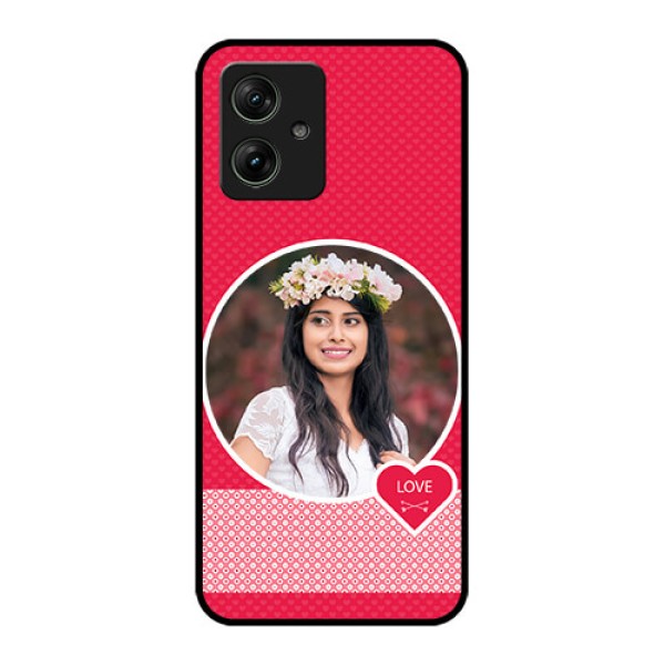 Motorola G64 5G Custom Glass Phone Case - Pink Color Pattern Design Motorola G64 5G Custom Glass Phone Case - Pink Color Pattern Design