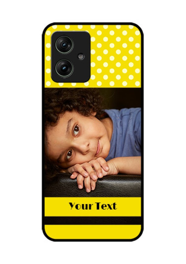 Motorola G64 5G Custom Glass Phone Case - Bright Yellow Case Design