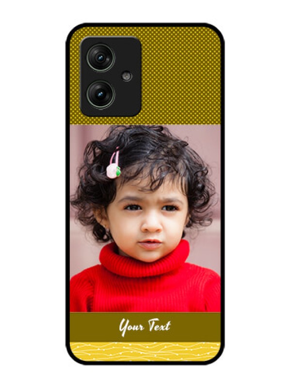 Custom Motorola G64 5G Custom Glass Phone Case - Simple Green Color Design