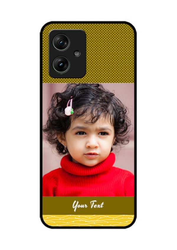 Motorola G64 5G Custom Glass Phone Case - Simple Green Color Design