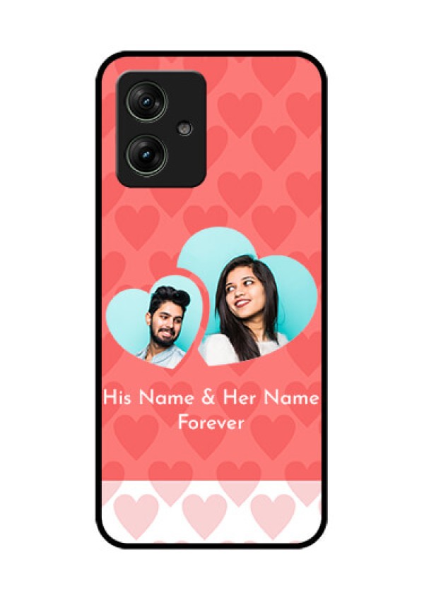 Motorola G64 5G Custom Glass Phone Case - Couple Pic Upload Design