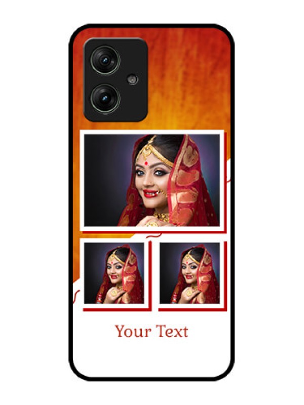 Custom Motorola G64 5G Custom Glass Phone Case - Wedding Memories Design