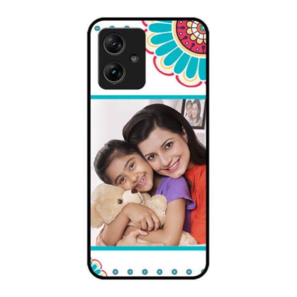 Motorola G64 5G Custom Glass Phone Case - Flower Design