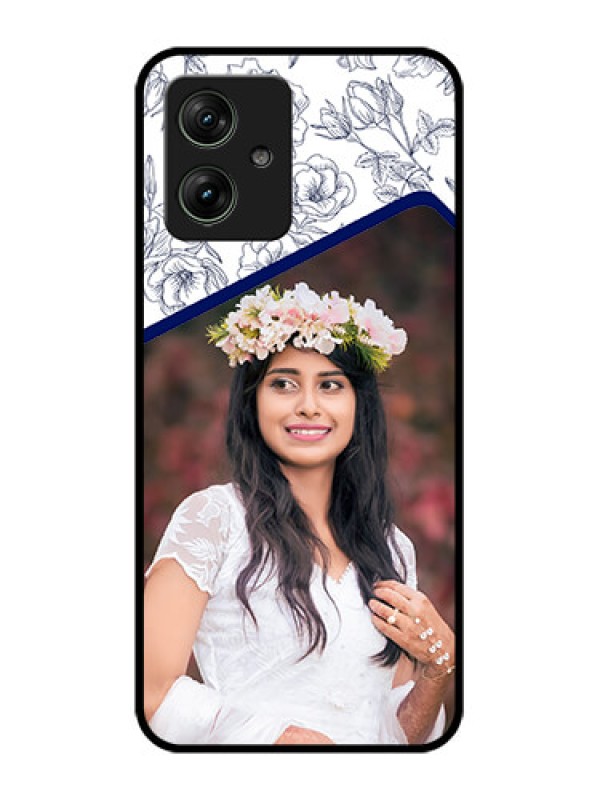 Custom Motorola G64 5G Custom Glass Phone Case - Classy Floral Design