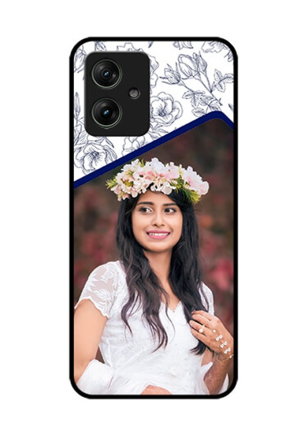 Motorola G64 5G Custom Glass Phone Case - Classy Floral Design