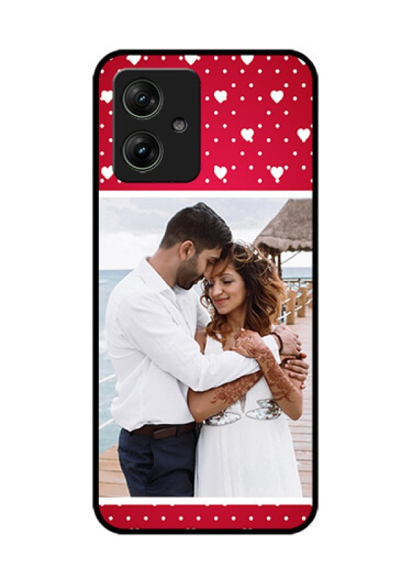 Motorola G64 5G Custom Glass Phone Case - Hearts Mobile Case Design