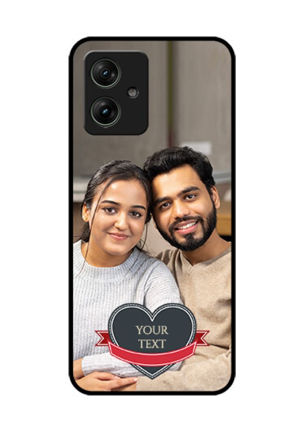 Motorola G64 5G Custom Glass Phone Case - Just Married Couple Design