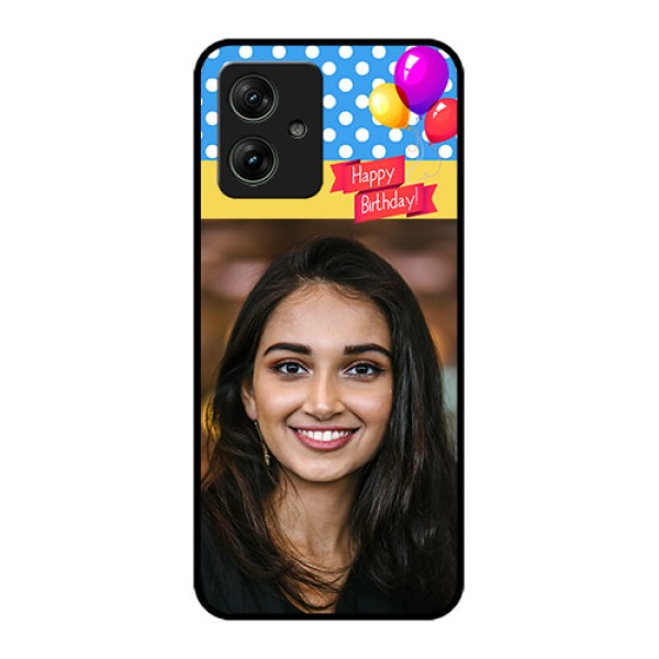Motorola G64 5G Custom Glass Phone Case - Happy Birthday Design